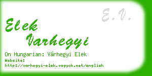elek varhegyi business card